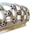 RARE Antique Purple & White Transferware Filigree Fretwork Chestnut Bowl w/ Grazing Sheep
