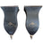 Pair of 16” Vintage Black & Gold Fleur de Lis Tole Wall Pocket Planters Flower Holder Wall Vases