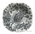 Vintage Black Transferware Paisley Toile Square English Bowl