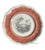 Spode Copeland Morocco Brick Red & Black Two Color Copeland Transferware Plate Garden with Conservatory / Roses / Urn Flowers