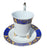 Set of 6 Blue & White Demitasse Cup & Saucer Sets w Gilt Trim