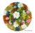 French Late 19th Century Majolica Barbotine Plate Strawberries Strawberry Leaves Flowers