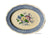 Lg Cheery Vintage Blue Transfer Ware Platter Floral w/ Hand Painted Flowers