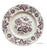 Vintage Purple Aubergine TRANSFERWARE PLATE Seed Pods Dahlias and Flowers