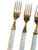Vintage 6 Pc Dessert / Pastry Forks w/ Pearlized Mother of Pearl ? Handles