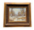 Vintage Signed Original Oil Painting Framed Landscape Stream Woods Velvet Gilt Wood Frame