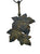 Patinated Bronzed Brass/Metal 3Tier Grape Leaf Stand for Candles Candy etc