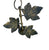 Patinated Bronzed Brass/Metal 3Tier Grape Leaf Stand for Candles Candy etc