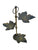 Patinated Bronzed Brass/Metal 3Tier Grape Leaf Stand for Candles Candy etc