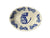 Vintage Blue Ironstone English Transferware Soap Dish Calico Cat