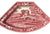 Red Transferware Spode Tower Canterbury Tray / Triangular Serving Dish