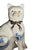 Pair Blue & White Flowers English Staffordshire Mantle Cats w/ Copper Lustre Bows
