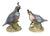 Vintage Pair Male & Female California Quail  Figurines Hand Painted Bisque Porcelain