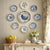 Instant Platewall Display - Collection - Blue & White English Transferware Plates Overdoor Arrangement of 9 Mix n Match