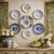 Instant Blue & White Chinoiserie Themed Platewall Display - Collection - Blue & White Vintage Transferware Plates