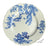 Antique English Transferware Blue & White Plate w/ Stylized Pheasants & Peony & Plum Blossoms