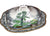 Vintage Black Transferware Covered Dish Tureen Woods Woodland Pastoral Cattle in Stream & Farmhouse