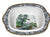 Vintage Black Transferware Covered Dish Tureen Woods Woodland Pastoral Cattle in Stream & Farmhouse