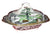 Vintage Black Transferware Covered Dish Tureen Woods Woodland Pastoral Cattle in Stream & Farmhouse