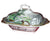 Vintage Black Transferware Covered Dish Tureen Woods Woodland Pastoral Cattle in Stream & Farmhouse