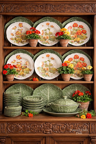 George Jones & Sons Victorian Botanical Brown Transferware Plate Aesthetic C 1884 Familiar Flowers