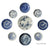 Instant Platewall Display - Collection - Blue & White English Transferware Plates Pastoral & Florals 9 Mix n Match