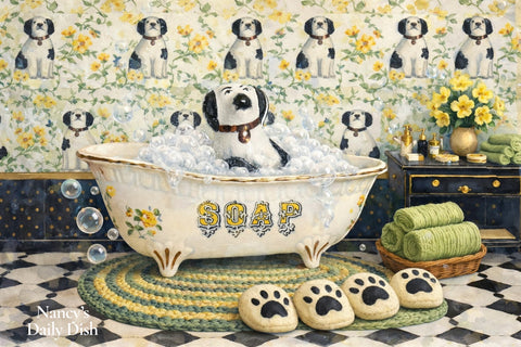 Black Transferware Ironstone Claw Foot Bath Tub SOAP Dish Yellow Flowers