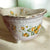 Black Transferware Ironstone Claw Foot Bath Tub SOAP Dish Yellow Flowers