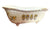 Black Transferware Ironstone Claw Foot Bath Tub SOAP Dish Yellow Flowers