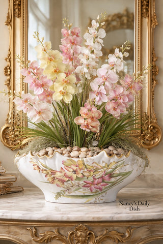 Heavily Scalloped Bowl English Aesthetic Movement Gilded Hand Painted George Jones