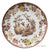 Antique Minton Staffordshire brown polychrome transferware platter with Victorian children on swing scene