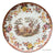Antique Minton Staffordshire brown polychrome transferware platter with Victorian garden gathering