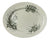 Vintage Green English Transferware Platter Shabby Roses  Tulips Ranunculus Peony