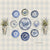 Pair of Blue and White Bull / Cow Head Wall Pocket Planter Vases