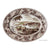 Historic America Brown English Transferware Platter Acorns Oak Leaves View of Washington D.C.