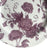 Purple Toile Transferware Plate Birds Roses Pheasants