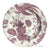 Purple Toile Transferware Plate Birds Roses Pheasants