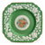 Antique Clobbered Green Plate Embossed Floral Border Rhapsody George Jones Hand Painted Floral Bouquet