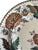 Brown Transferware Hand Enameled Platter Antique Wedgwood Vine Autumn Flowers