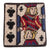 Set of 4 Needlepoint Playing Cards Game Card 5” Coasters