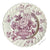 Lavender Purple Floral Toile Transferware Victorian Plate Basket of Roses Charlotte