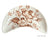Brown Vintage Transferware Floral Crescent Shape Bone Dish
