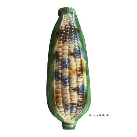 Foust Antique / Vintage Majolica Ear of Corn Flask