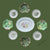 Instant Platewall Platter Green & Brown Transferware &  Majolica Leaf Fruits Flowers Plates  Mix n Match