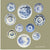 10 Piece Instant Platewall Display - Collection - Blue & White English Transferware Plates Pastoral & Florals