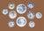 10 Piece Instant Platewall Display - Collection - Blue & White English Transferware Plates Pastoral & Florals