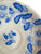 Antique English Transferware Light Blue & White Plate Oak Leaf