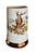 Set of 3 Vintage Bavarian Bud Vases / Shot Glasses Rabbit - Deer / Stag - Ruffed Grouse