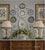 11 Piece Blue & Green Transferware Instant Platewall  w/ Butterflies Plate & Platter Collection