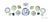 14 Piece Vintage Blue & Green Transferware Instant Platewall  w/ Majolica Leaf Plates & Platter Collection